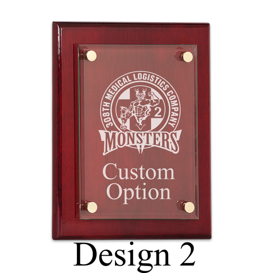 9" x 12" Rosewood Piano Finish Floating Acrylic Plaque