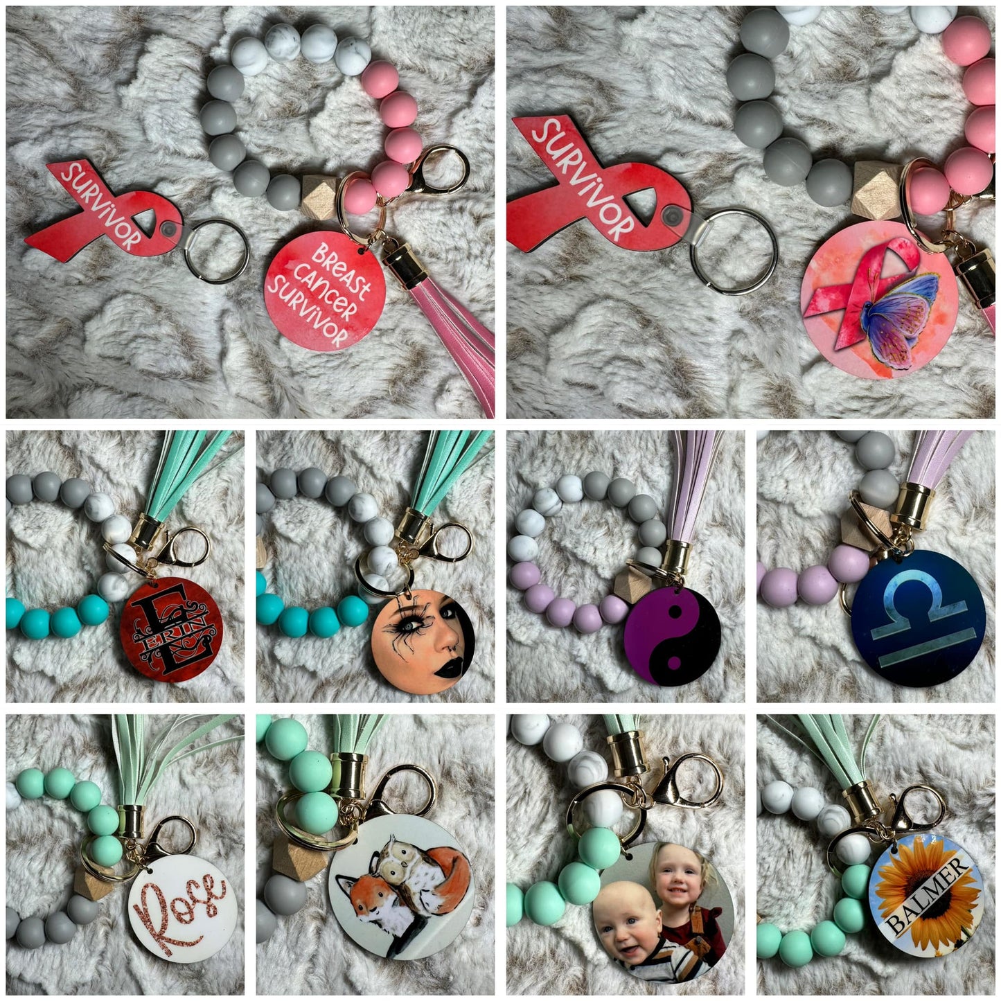 Perlen Schlüsselanhänger Armband