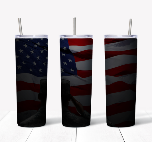 Gruß der amerikanischen Flagge