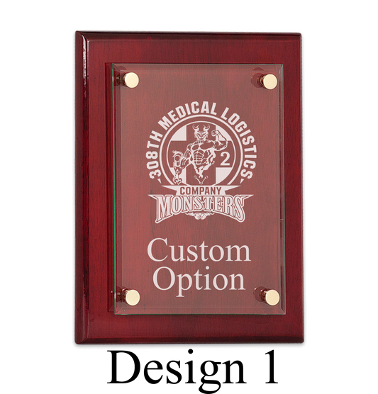 9" x 12" Rosewood Piano Finish Floating Acrylic Plaque