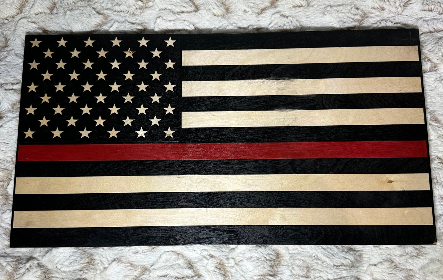 Amerikanische Flagge aus Holz