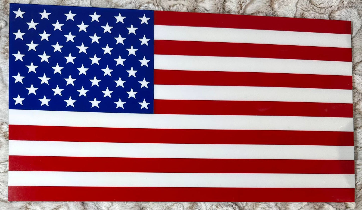 Amerikanische Flagge aus Acryl