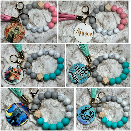Beaded Keychain Bracelet